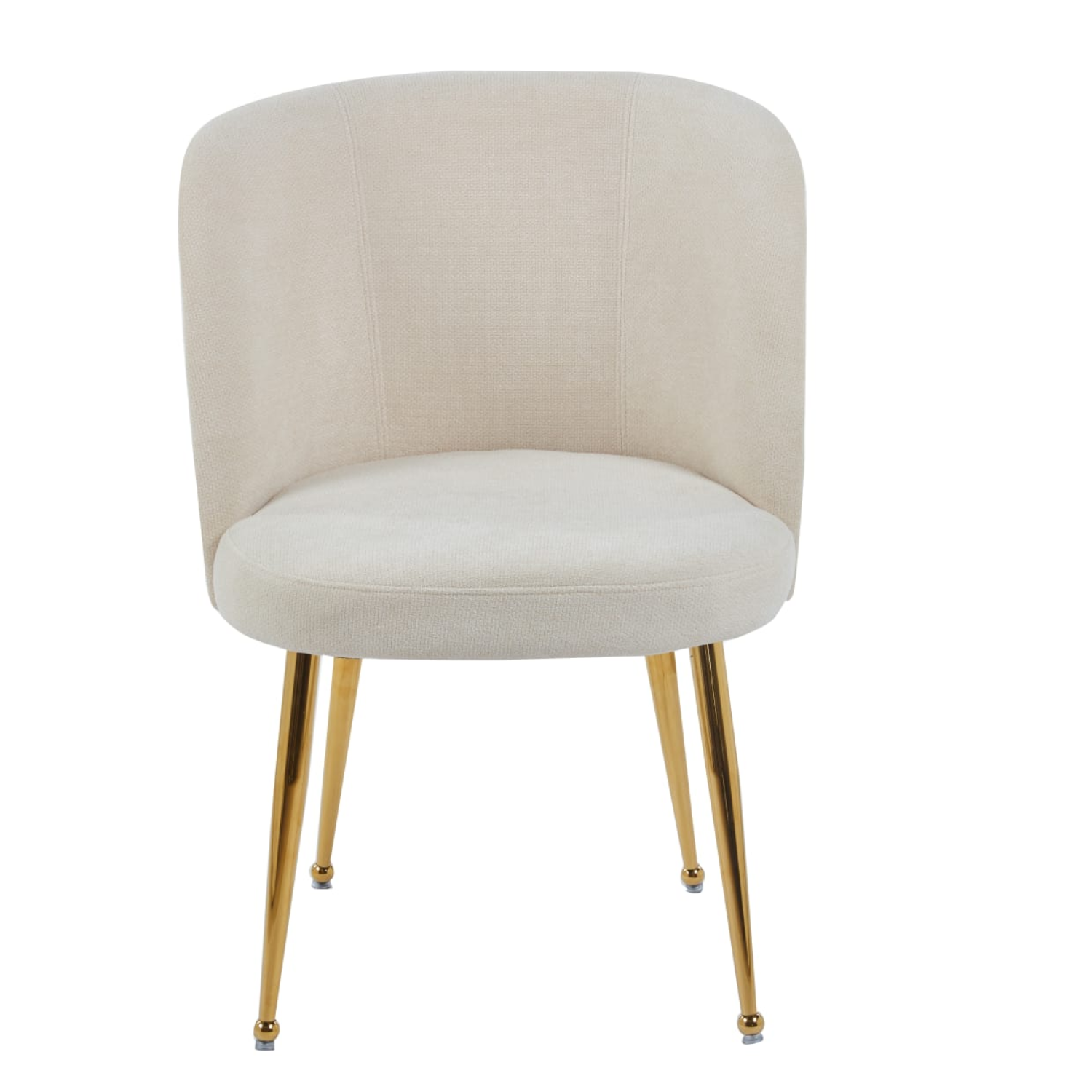 Chaise en tissu effet lin avec piètement métal– Design moderne et confortable