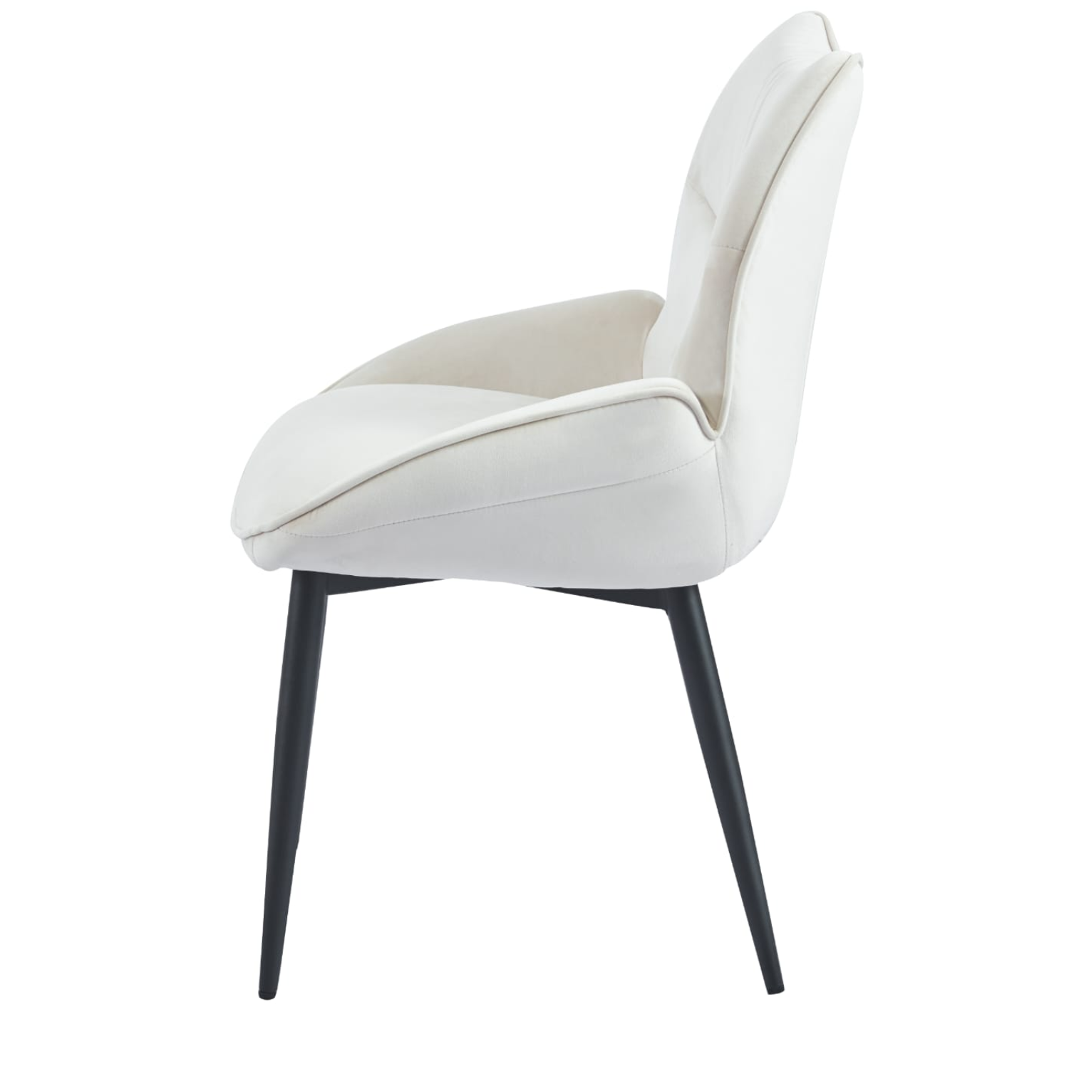 chaise  Assise ergonomique en velours & pieds métal