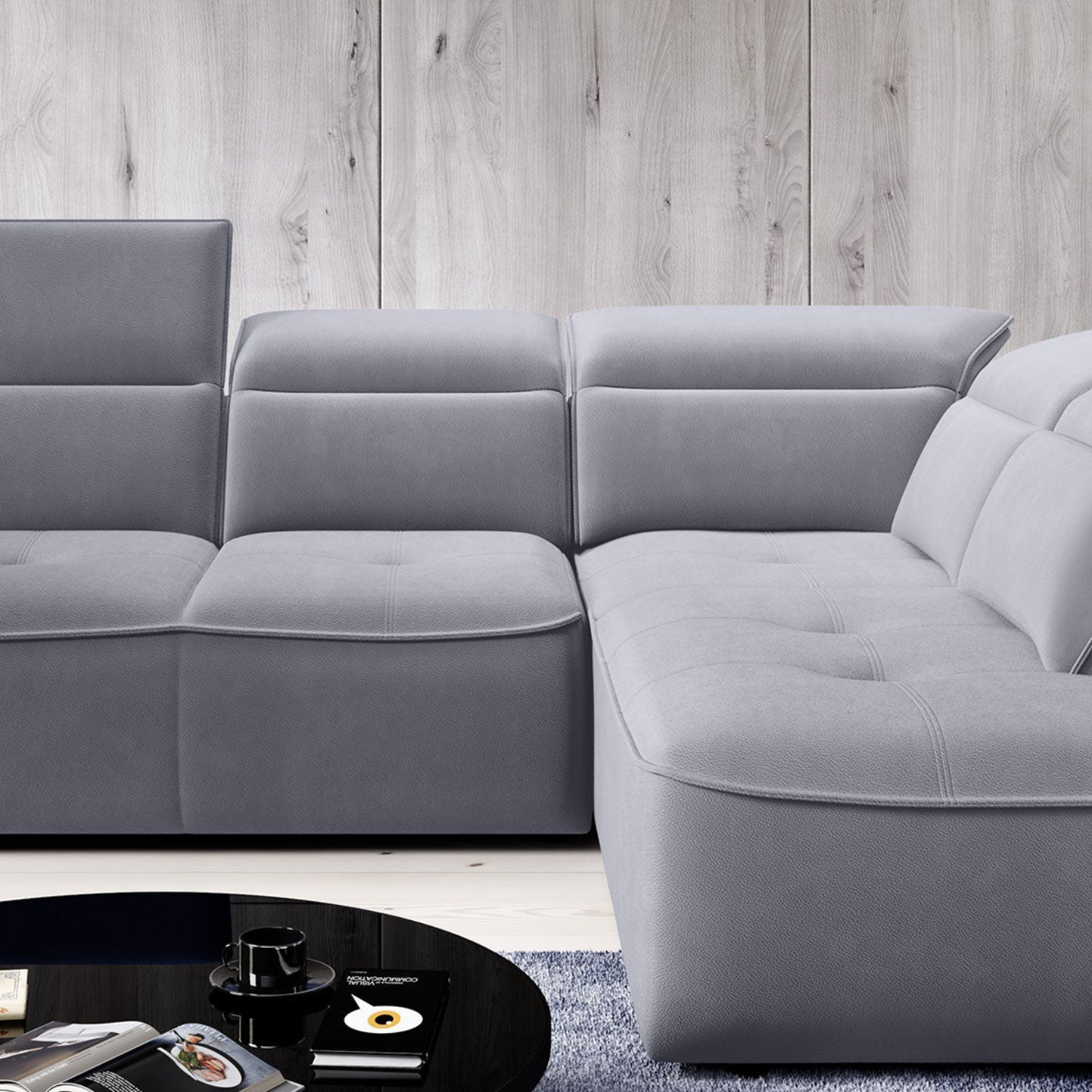 Canapé d'Angle Convertible - Design Moderne, Confort Optimal, Disponible en 3 Tailles | Canapé Réversible avec Coffre de Rangement