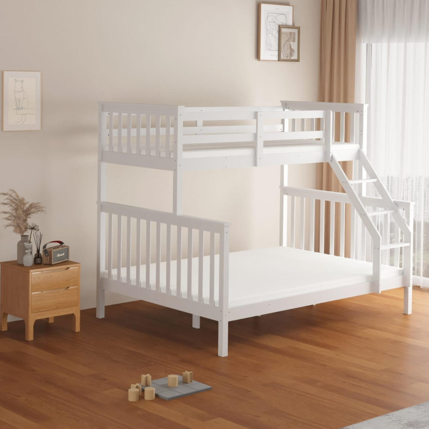 Lit superposé en bois Modèle 2+1 et 1+1