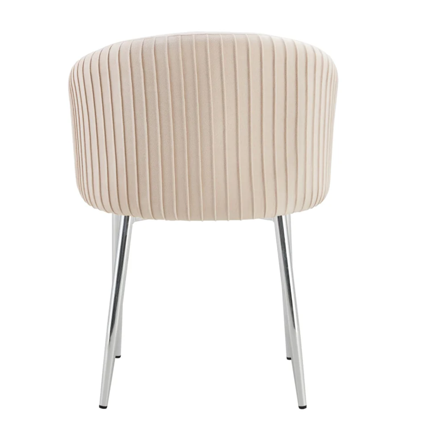 Chaise avec assise en velours et piètement en acier