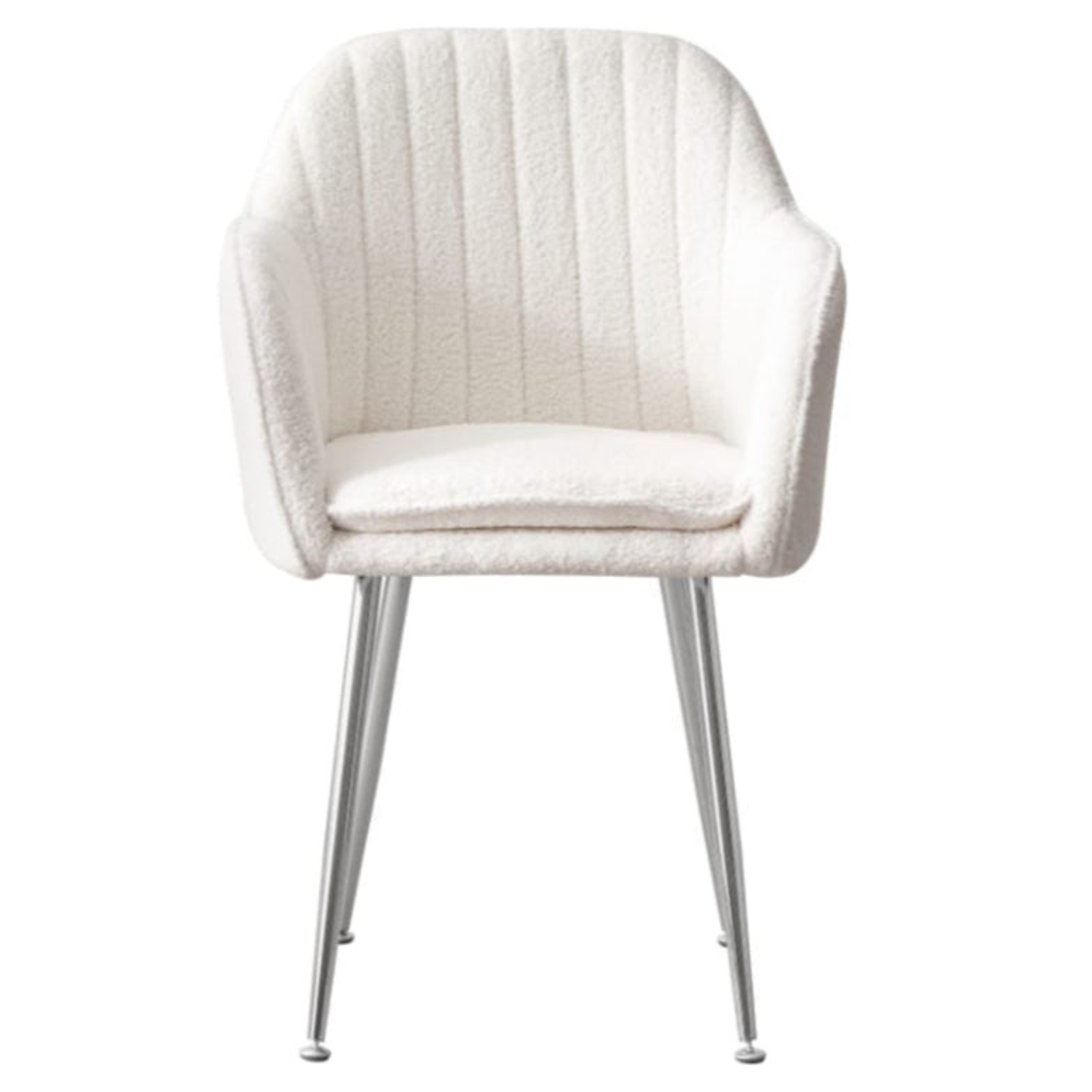 Chaise en similicuir doudou ou  velours avec piètement en acier