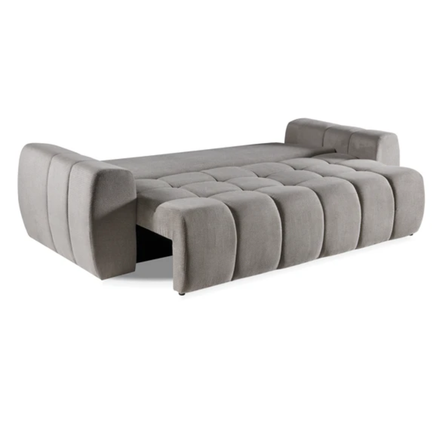 Canapé convertible avec accoudoirs – Couchage élargi & confort moderne en tissu Dunbar 25, disponible en gris ou en beige