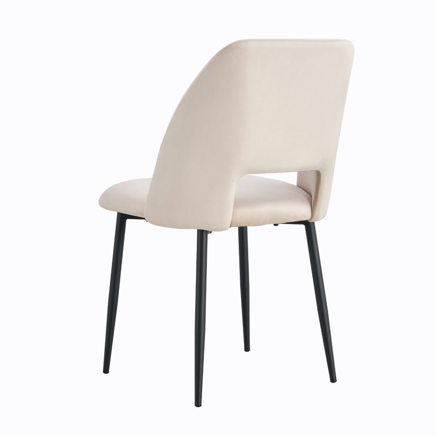 Chaise en  Tissu Doudou, Velours ou Sergé – Pieds Métal Noir ou Chrome