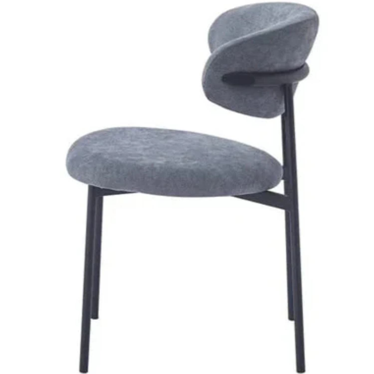 Chaise  Revêtement Tissu Côtelé ou Serge – Pieds Métal Noir