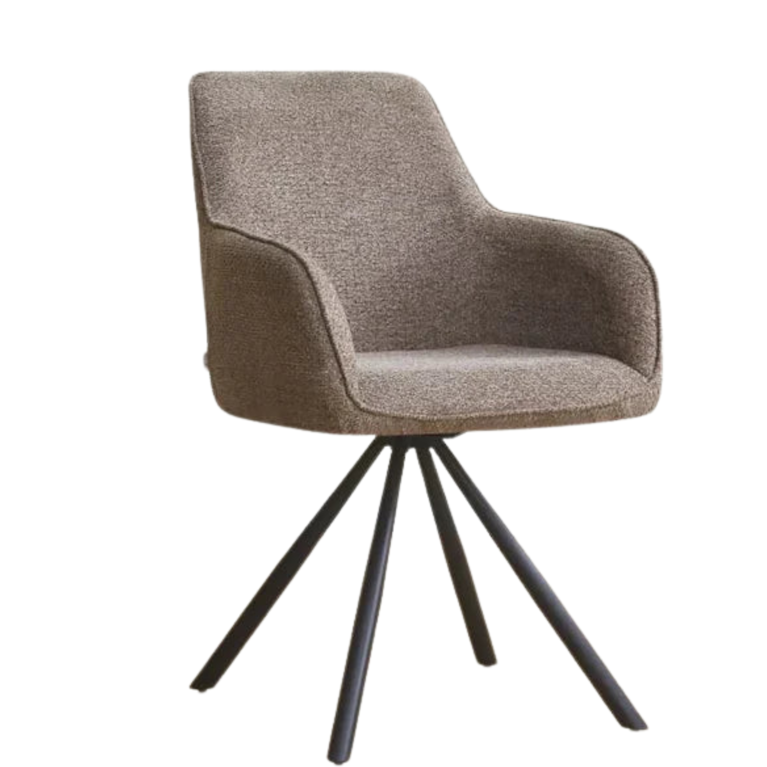 Chaise en tissu taupe, écru ou gris avec pieds métal noir ou doré – Design moderne et confortable