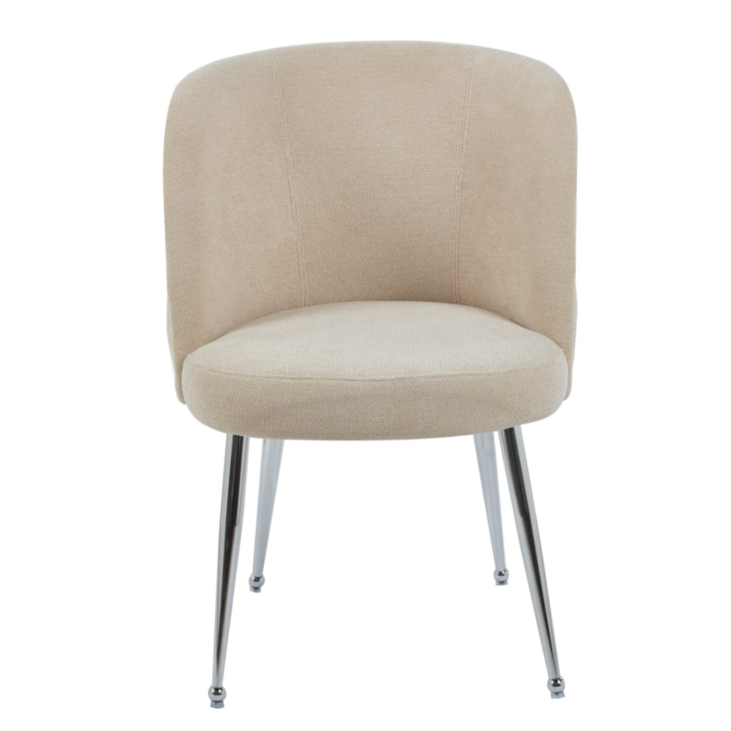 Chaise en tissu effet lin avec piètement métal– Design moderne et confortable
