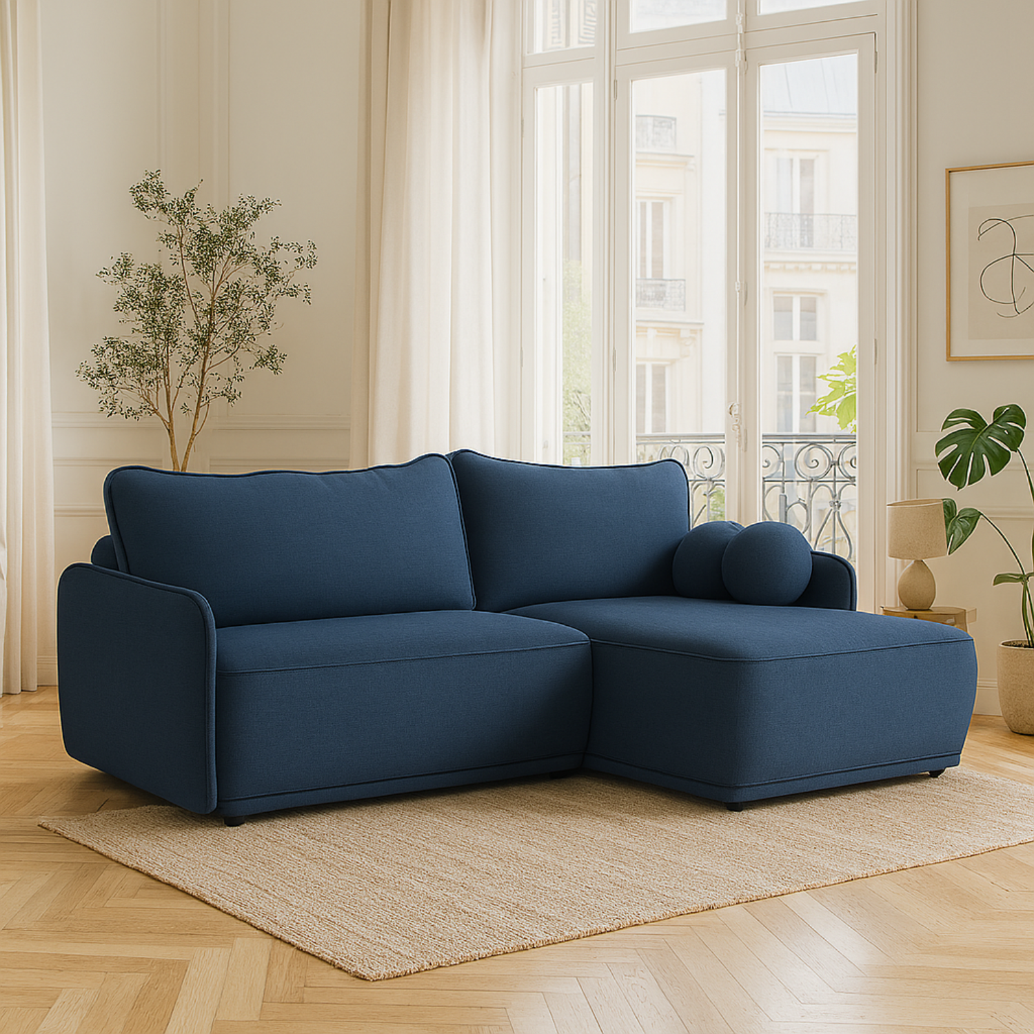 Canapé d’angle convertible – Design moderne, confort optimal et couchage pratique