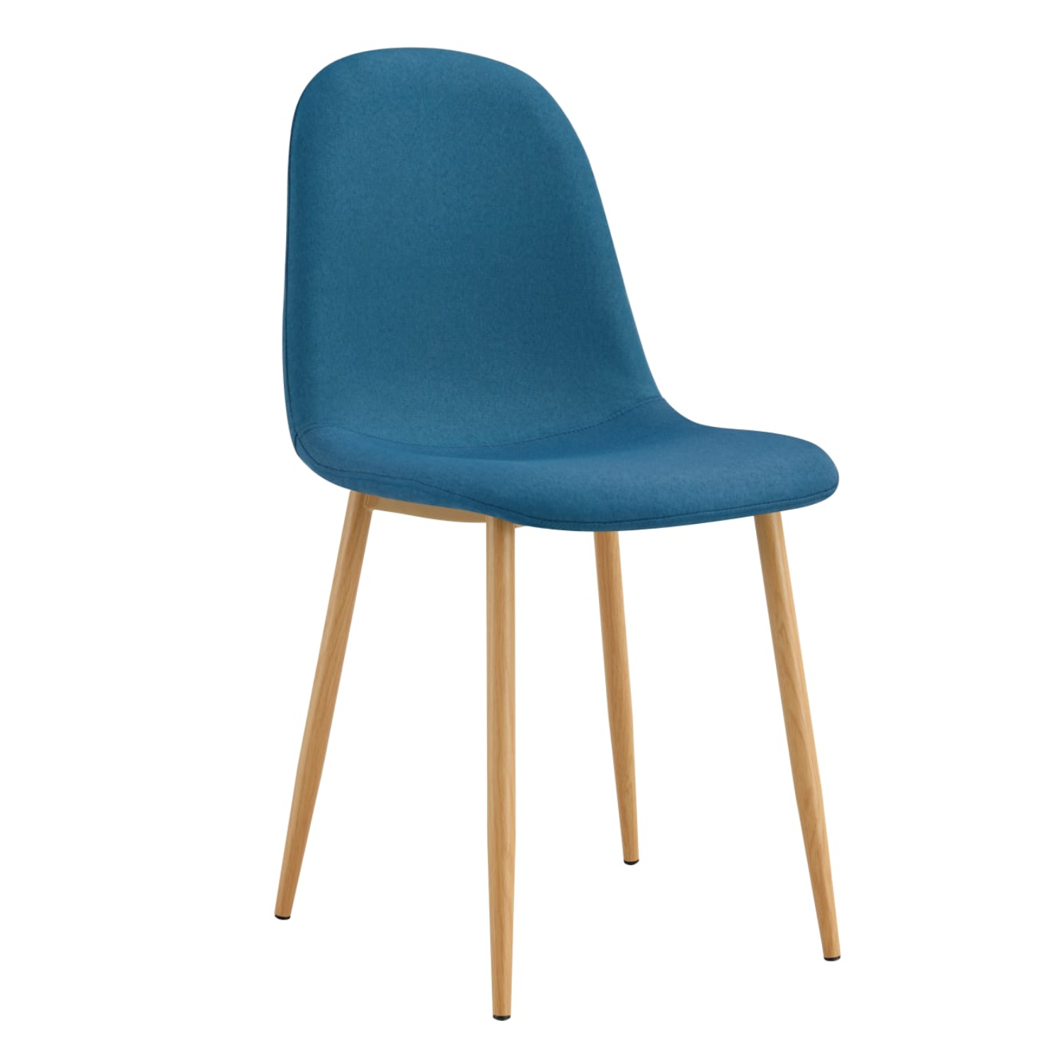 Chaise scandinave avec piètement bois et assise en tissu