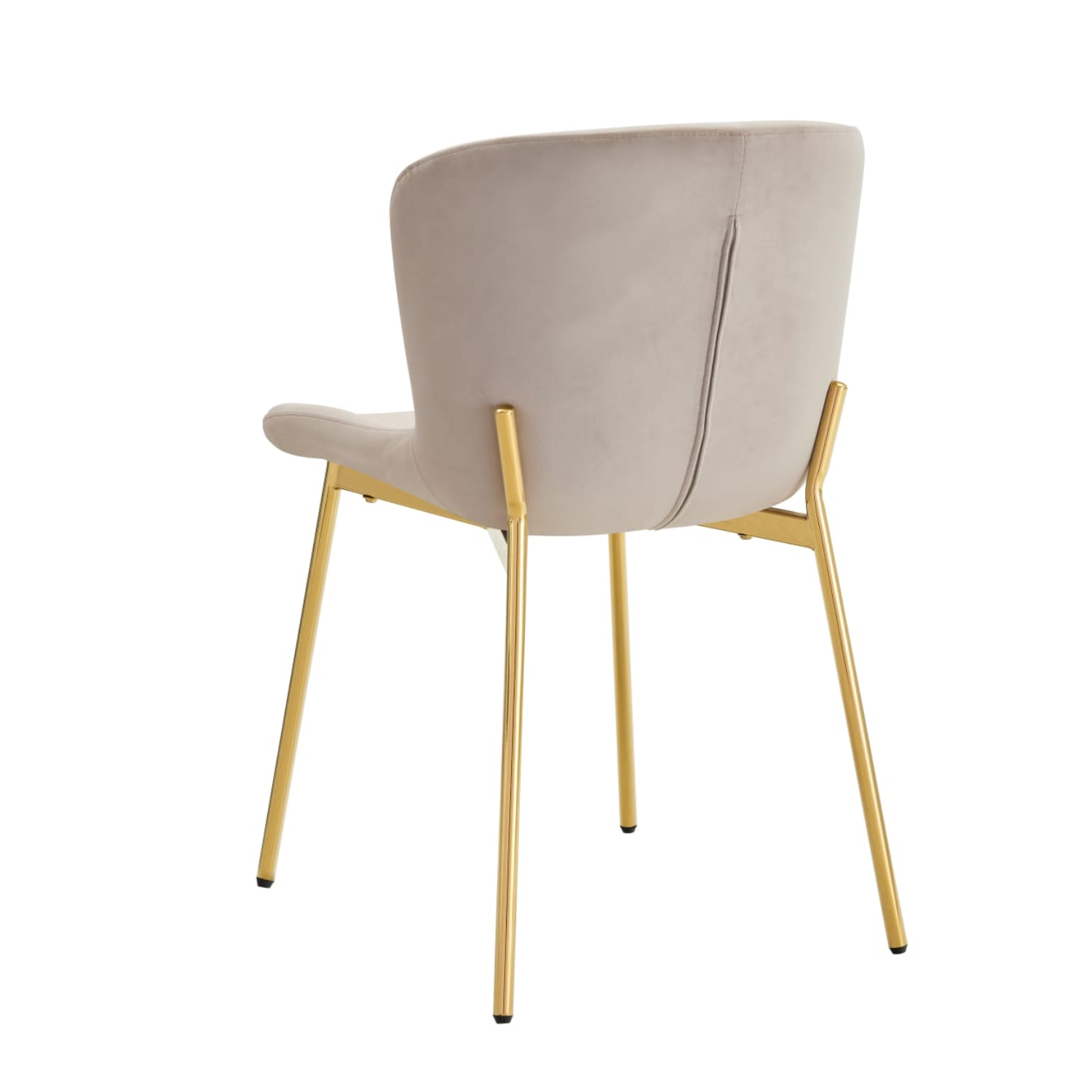 Chaise  en Assise velours avec structure métallique dorée, style moderne