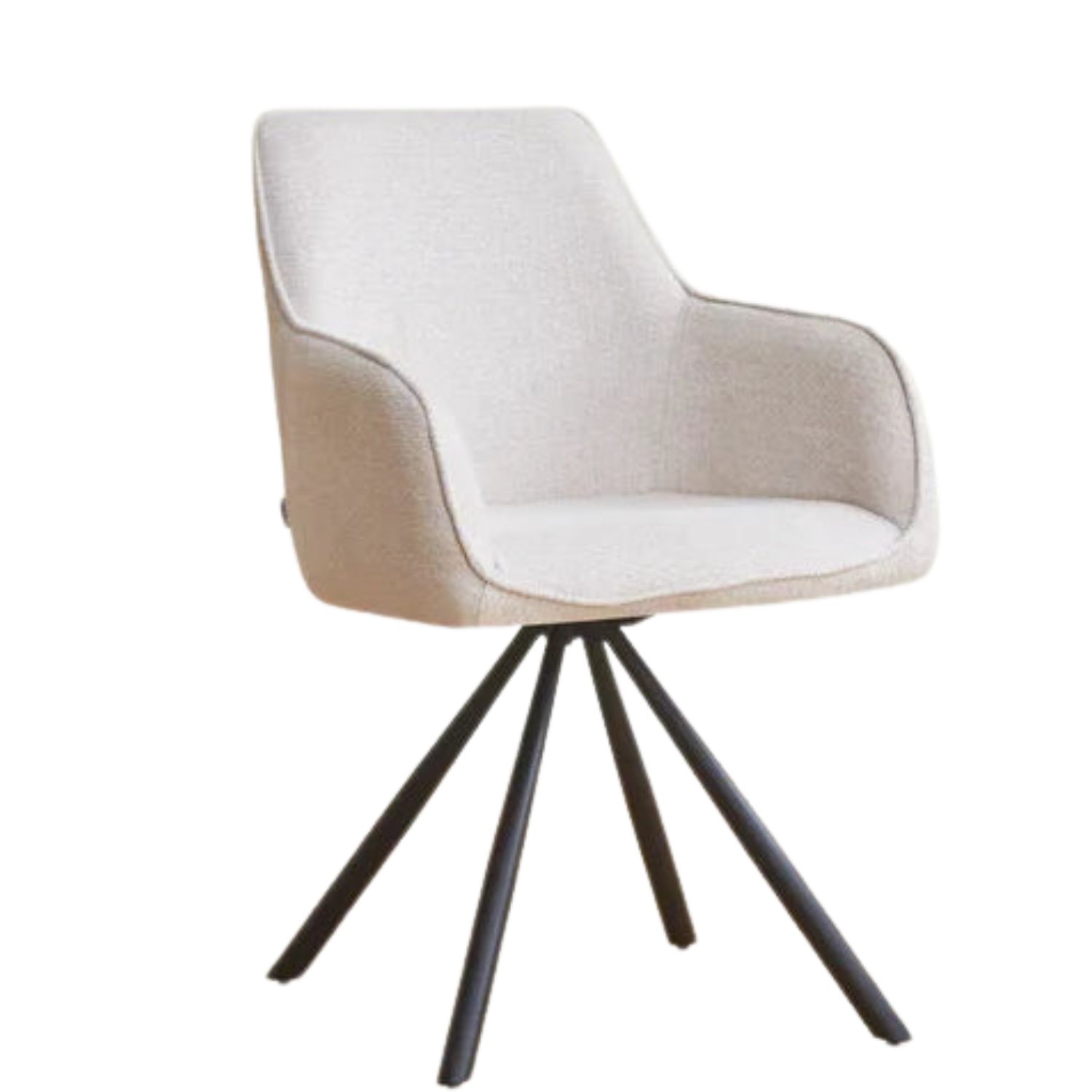 Chaise en tissu taupe, écru ou gris avec pieds métal noir ou doré – Design moderne et confortable