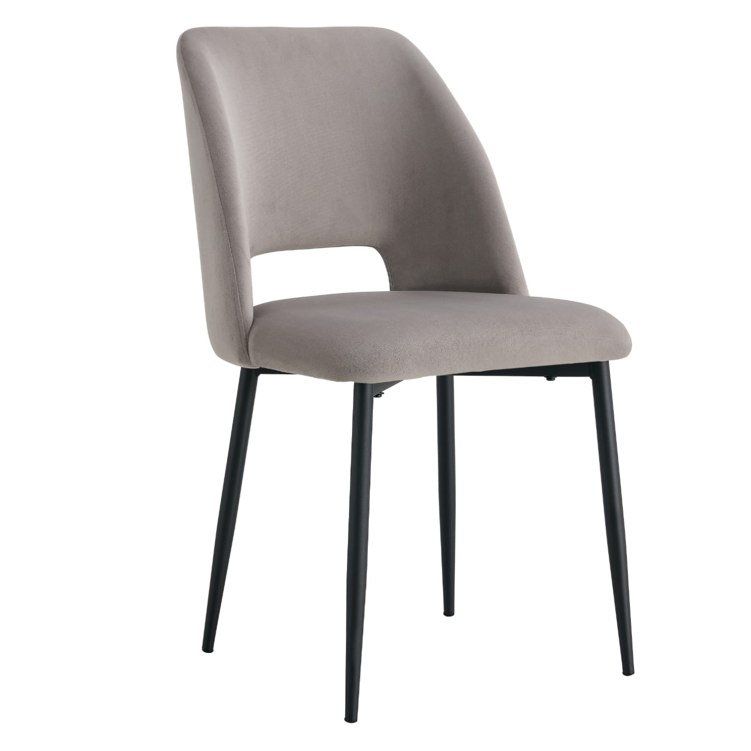 Chaise en  Tissu Doudou, Velours ou Sergé – Pieds Métal Noir ou Chrome