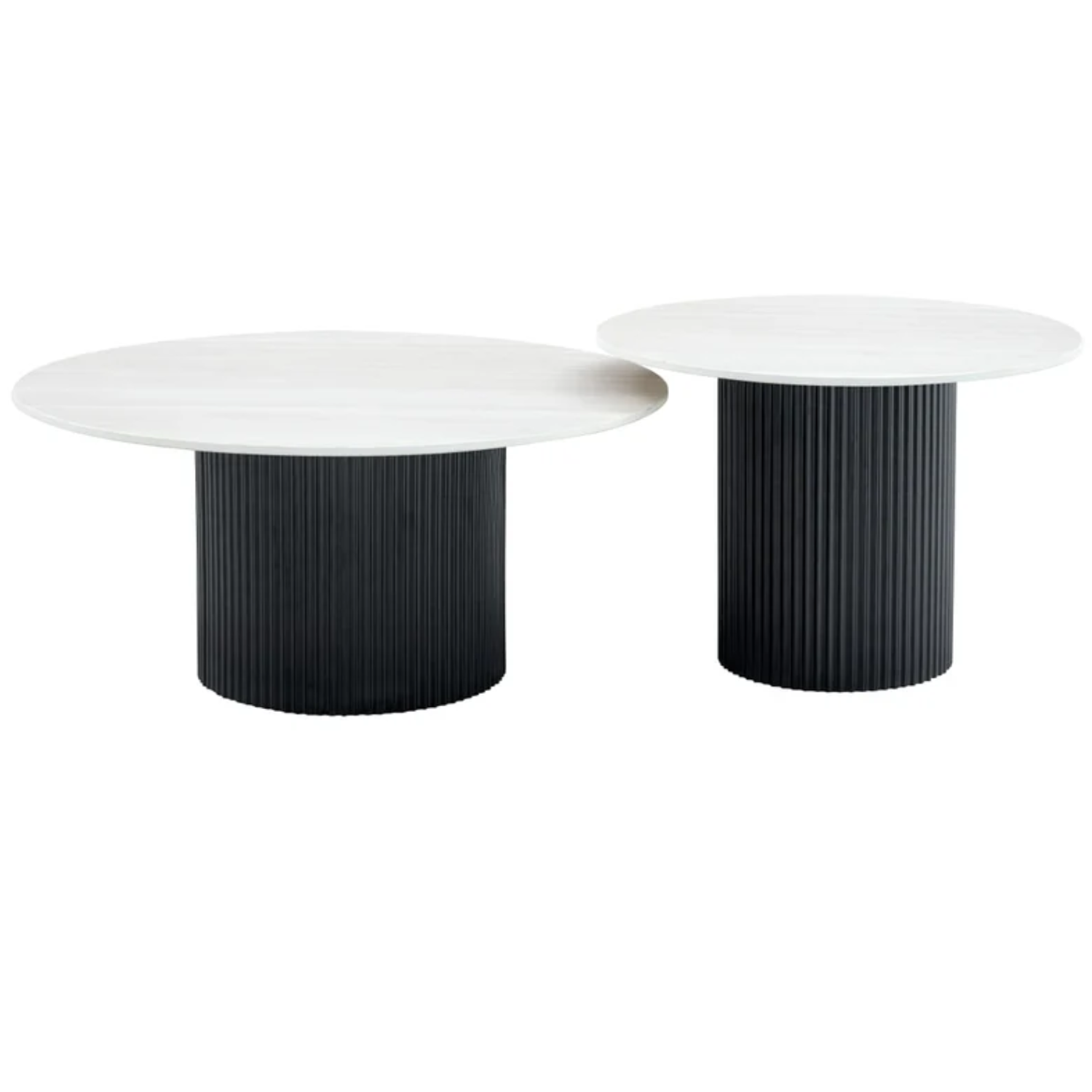Table basse gigogne plateau céramique travertin ou blanc