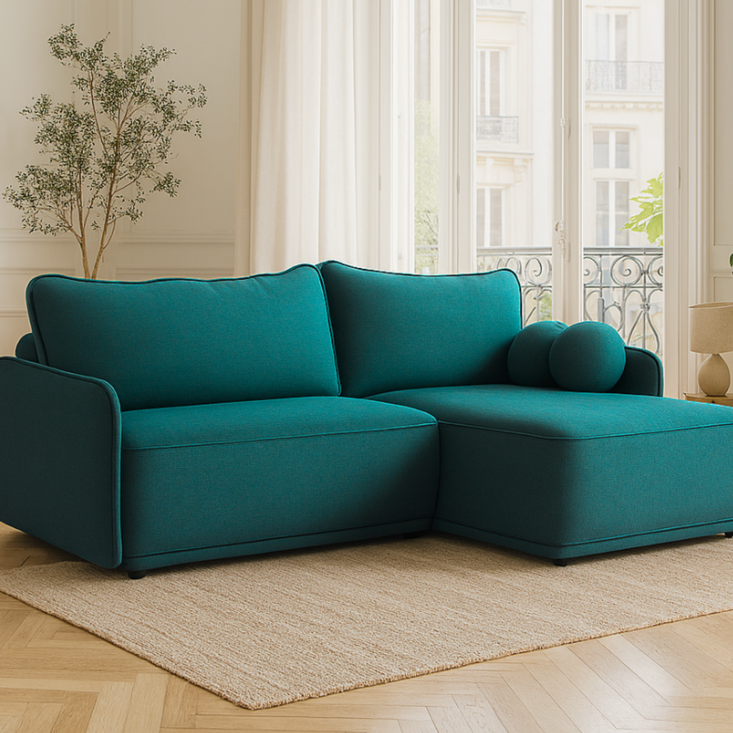 Canapé d’angle convertible – Design moderne, confort optimal et couchage pratique