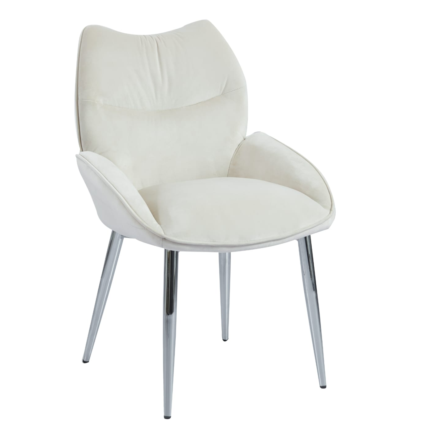 chaise  Assise ergonomique en velours & pieds métal