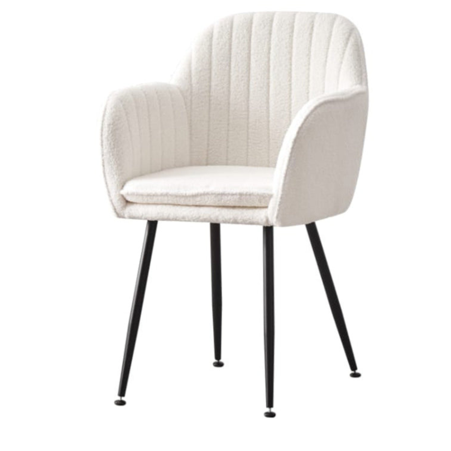 Chaise en similicuir doudou ou  velours avec piètement en acier
