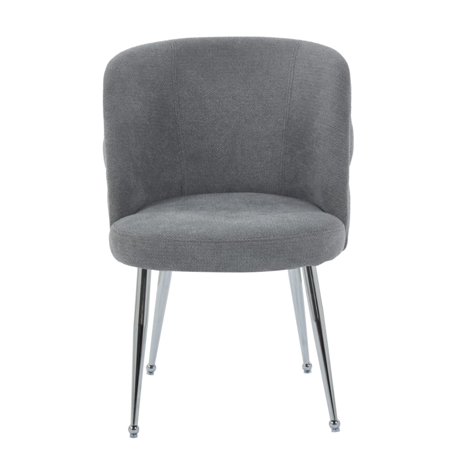 Chaise en tissu effet lin avec piètement métal– Design moderne et confortable