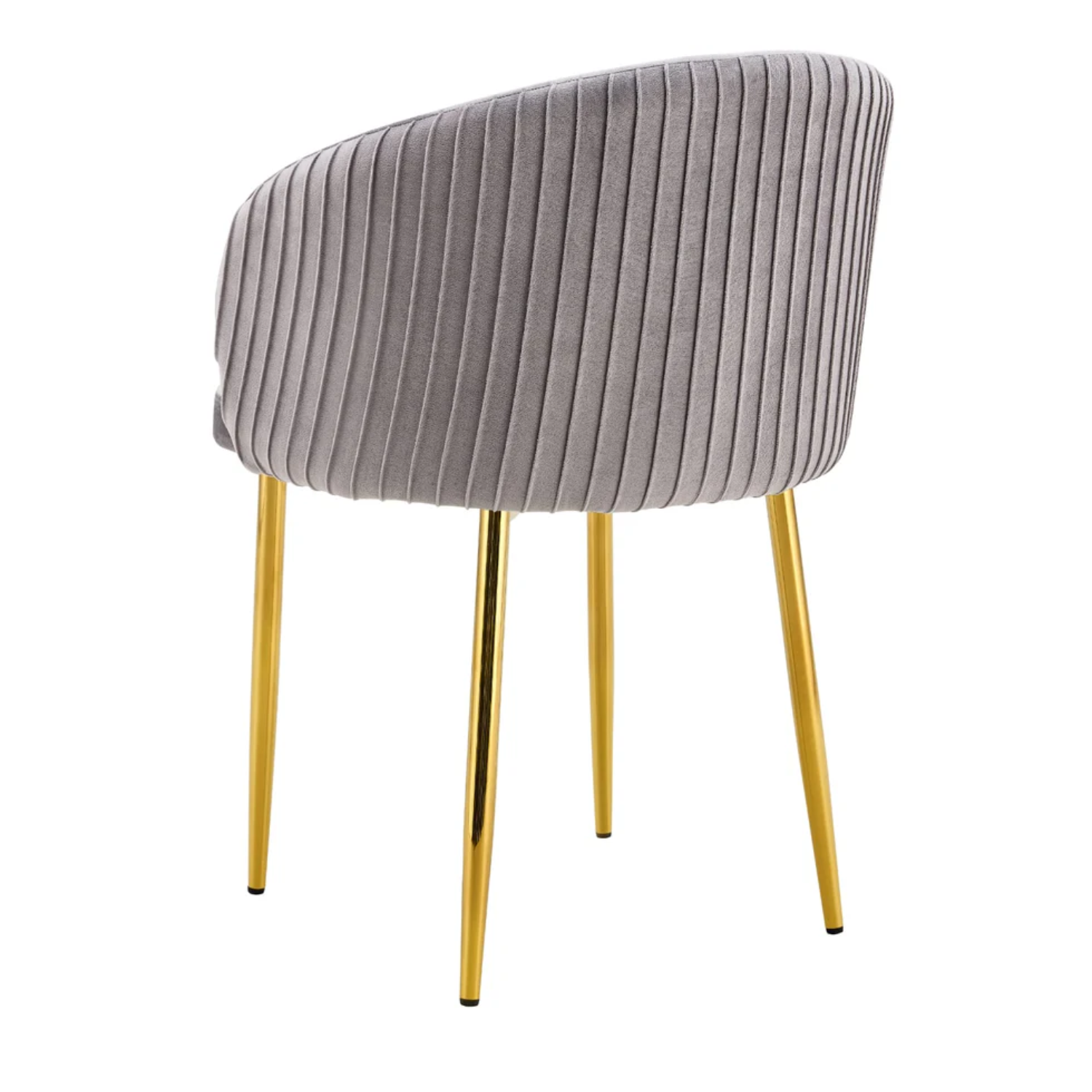 Chaise avec assise en velours et piètement en acier