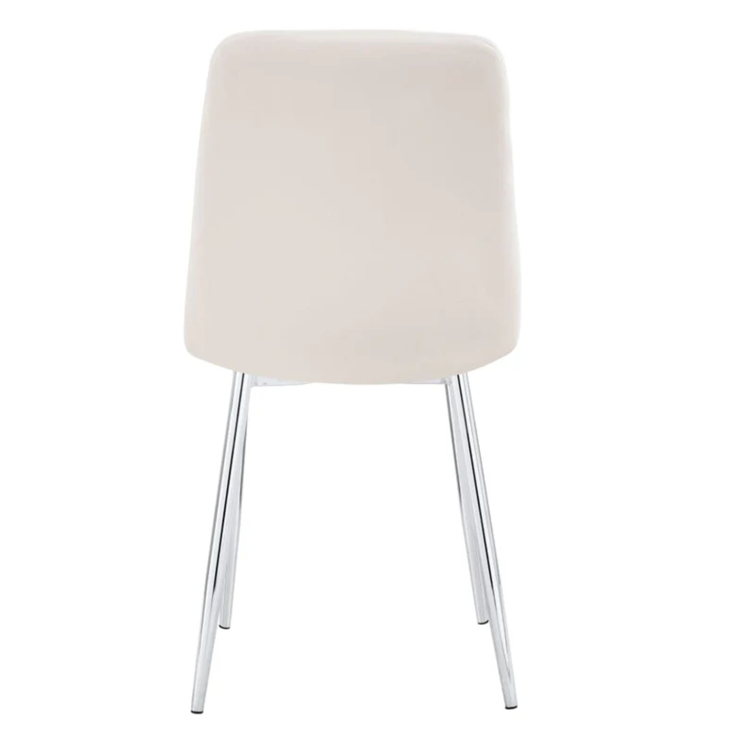 Chaise avec assise en tissu velours et piètement en acier