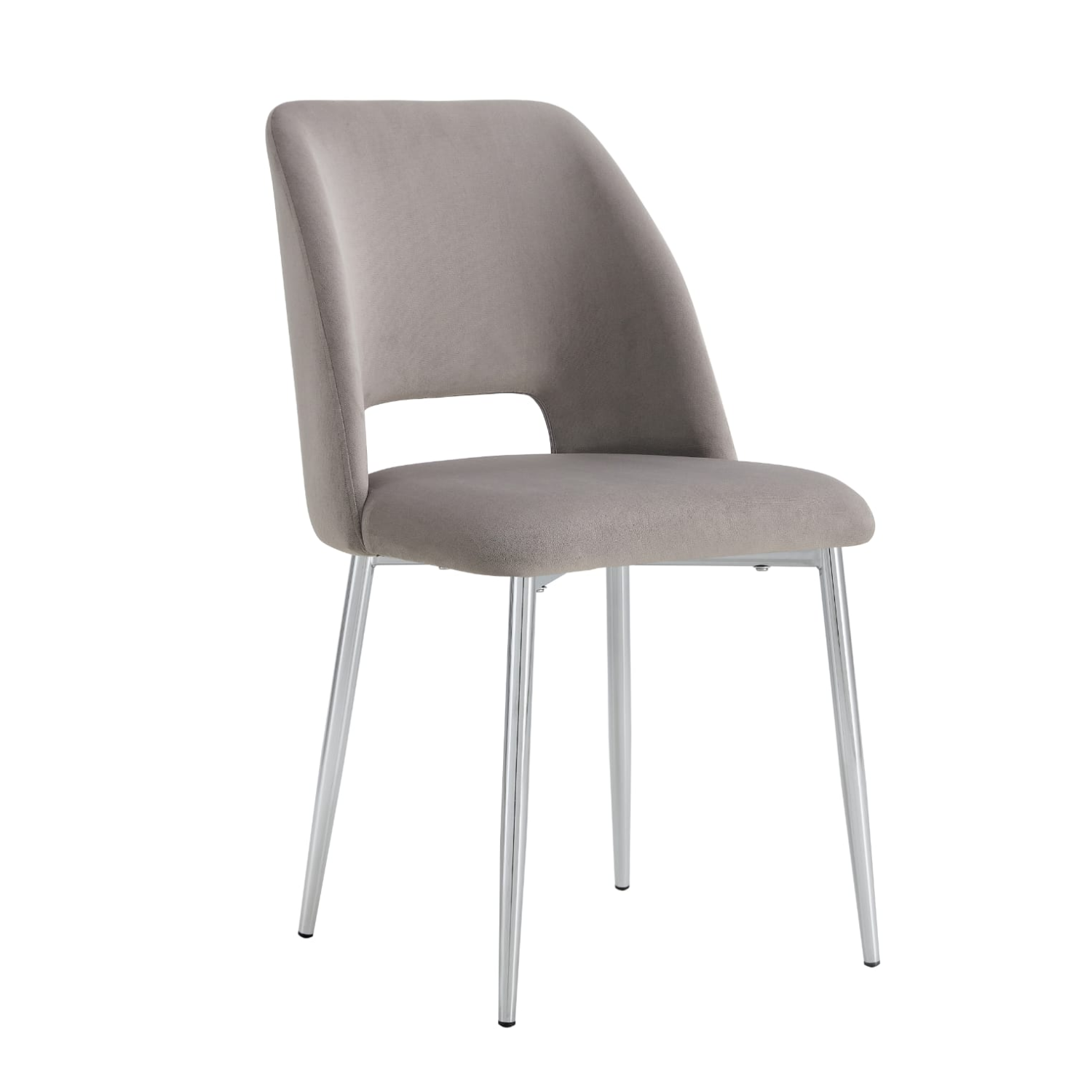 Chaise en  Tissu Doudou, Velours ou Sergé – Pieds Métal Noir ou Chrome