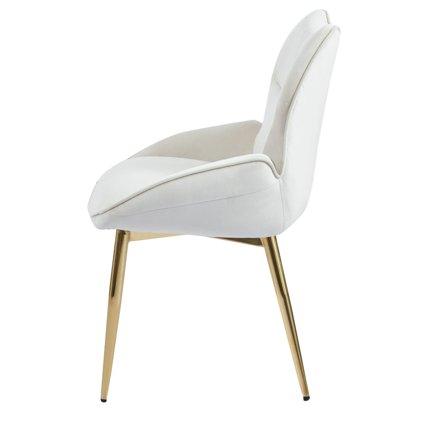 chaise  Assise ergonomique en velours & pieds métal