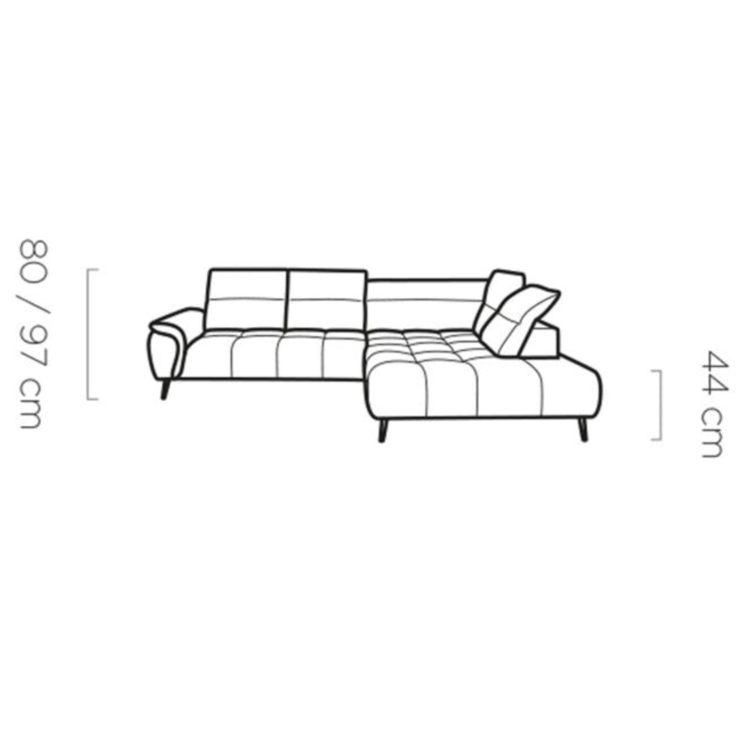 Canapé d’angle – Convertible avec rangement, têtières réglables & design moderne (S, L, XL)