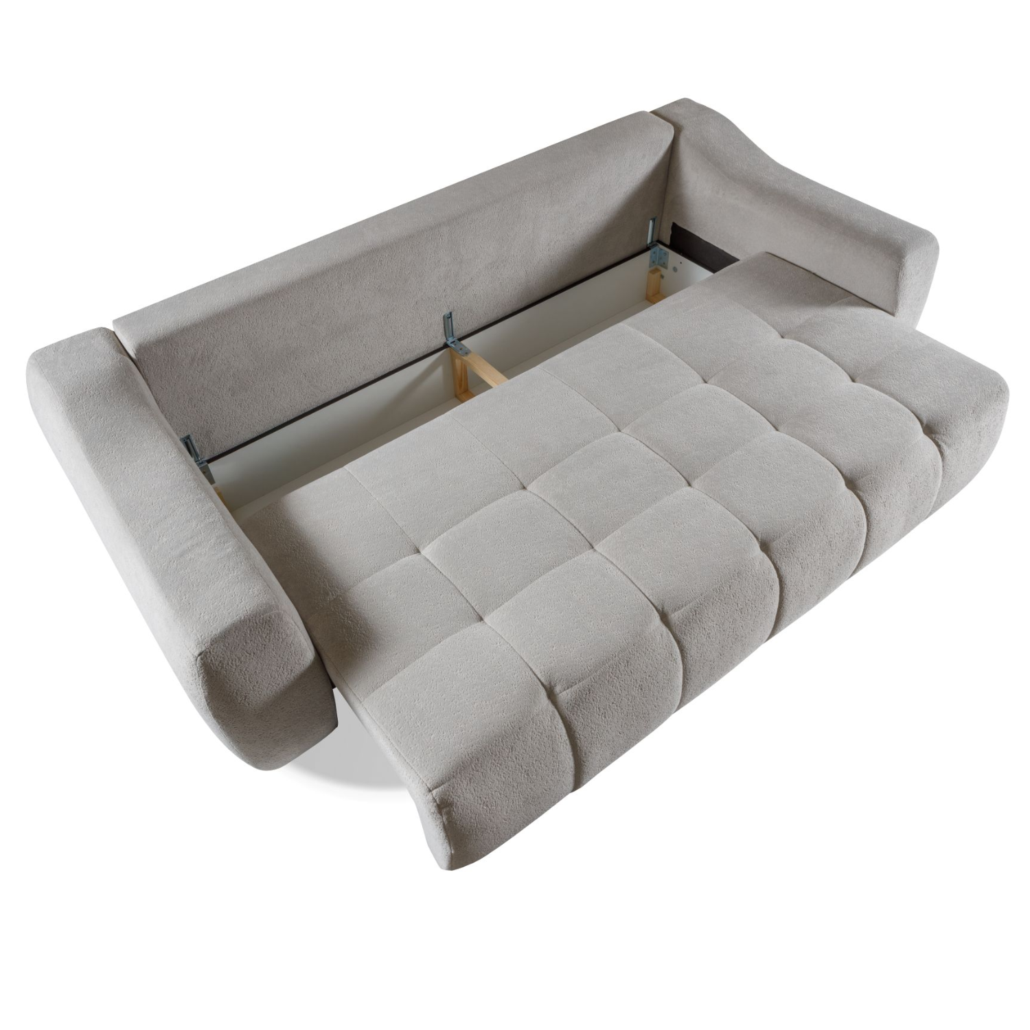 Canapé-lit 3 places Gris – Confort, Fonction Couchage & Coffre de Rangement