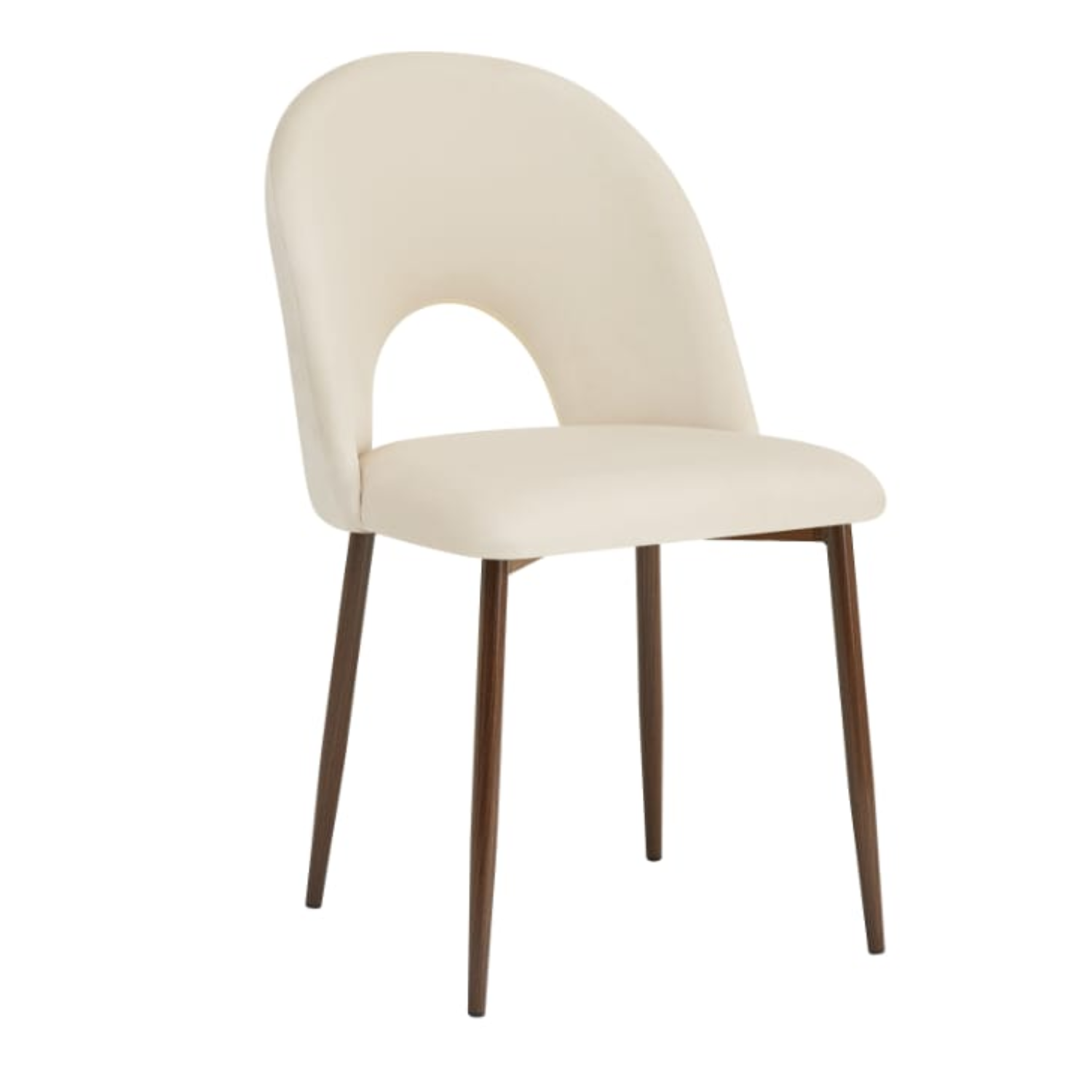 Chaise  avec Velours beige ou anthracite & piétement métal