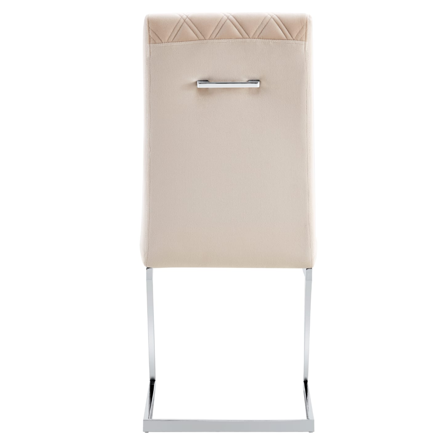 Chaise de bureau assise en velours et pieds en acier