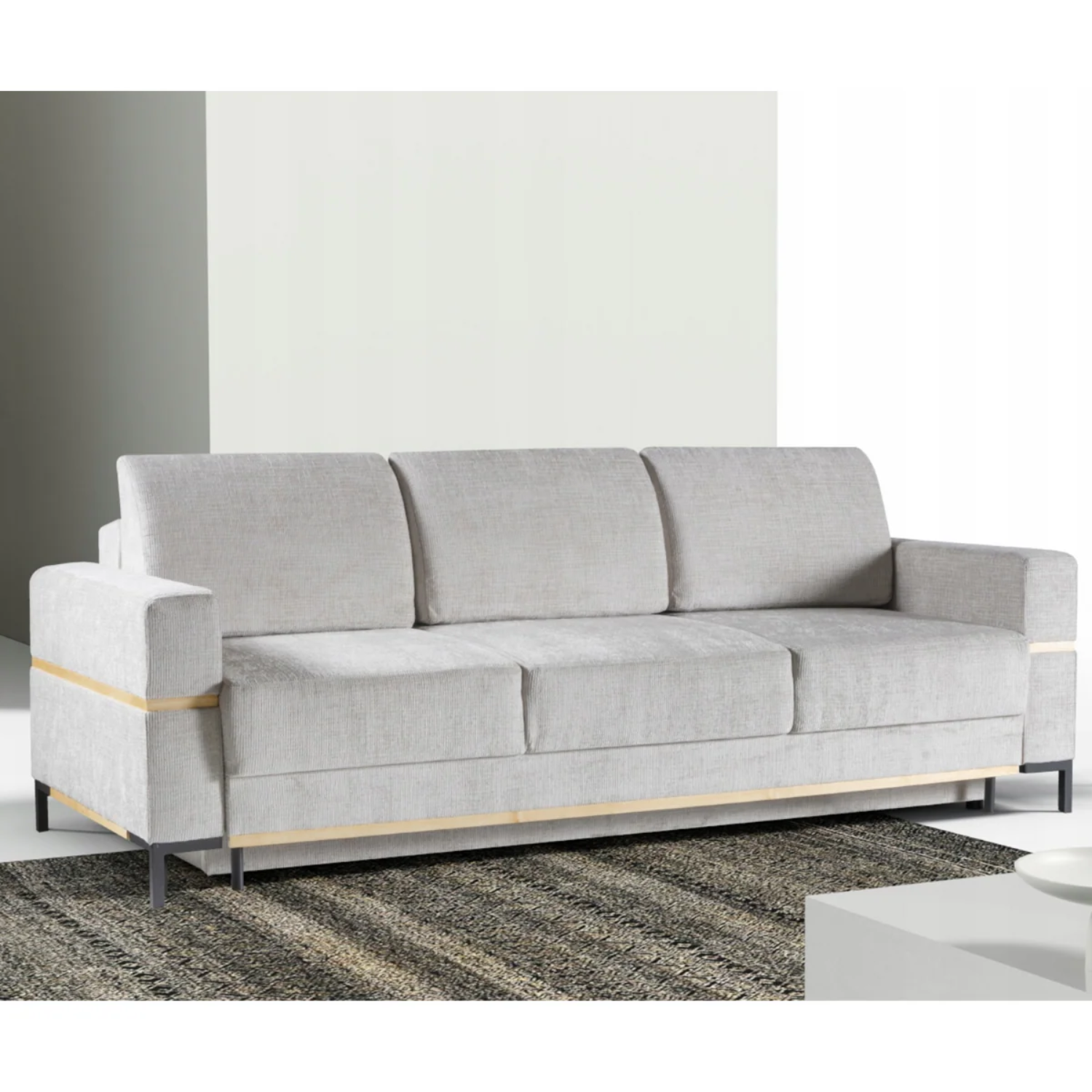 Canapé convertible 234 cm avec fonction couchage, coffre dépliage automatique DL – confort et gain de place