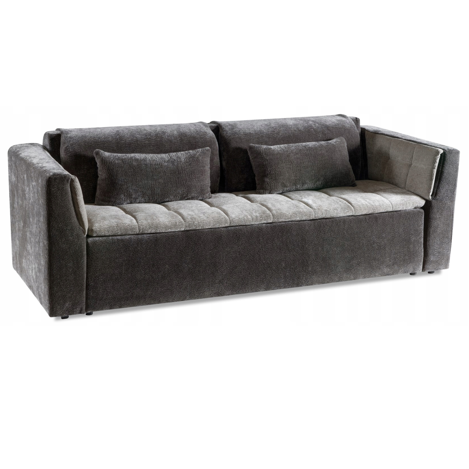 Canapé-lit – Grand canapé gris convertible avec couchage 191x150 cm