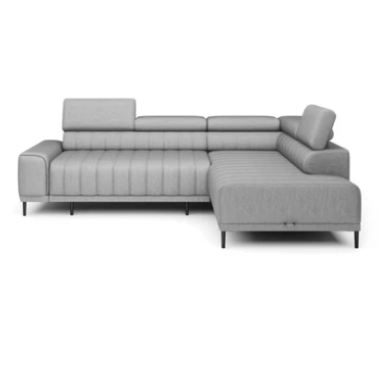 Canapé d’angle – Design moderne, appuis-tête réglables, lit d’appoint & coffre de rangement