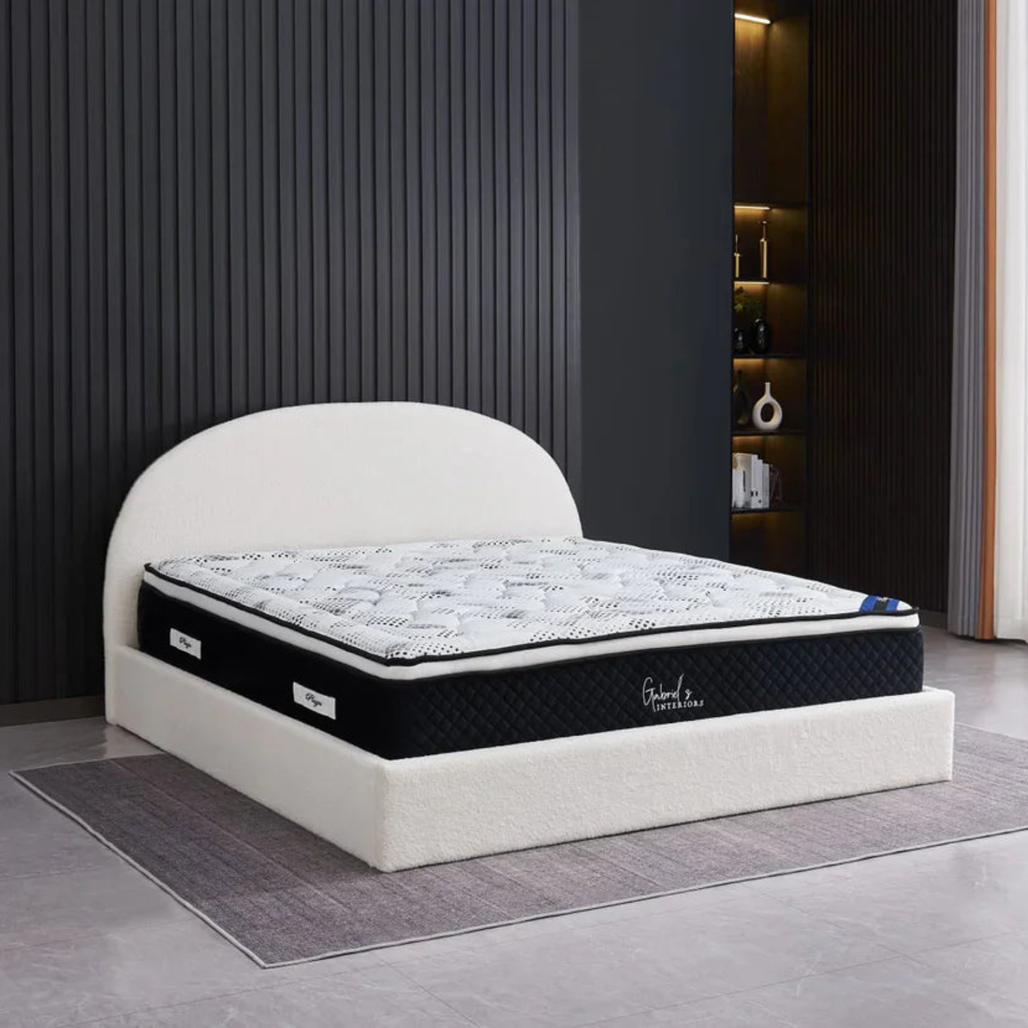 Lit Coffre Double Allegra – Élégance & Rangement Discret