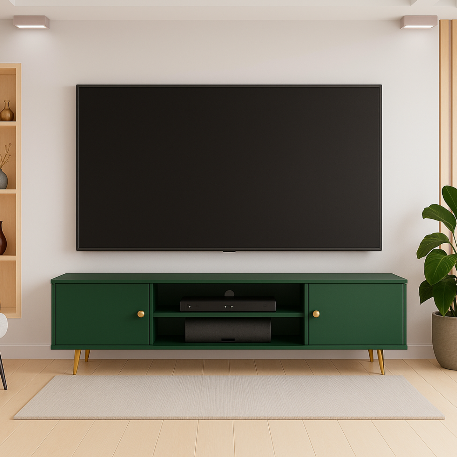 Meuble TV Labrador avec Bordure ABS - Design Moderne et Résistant aux Rayures