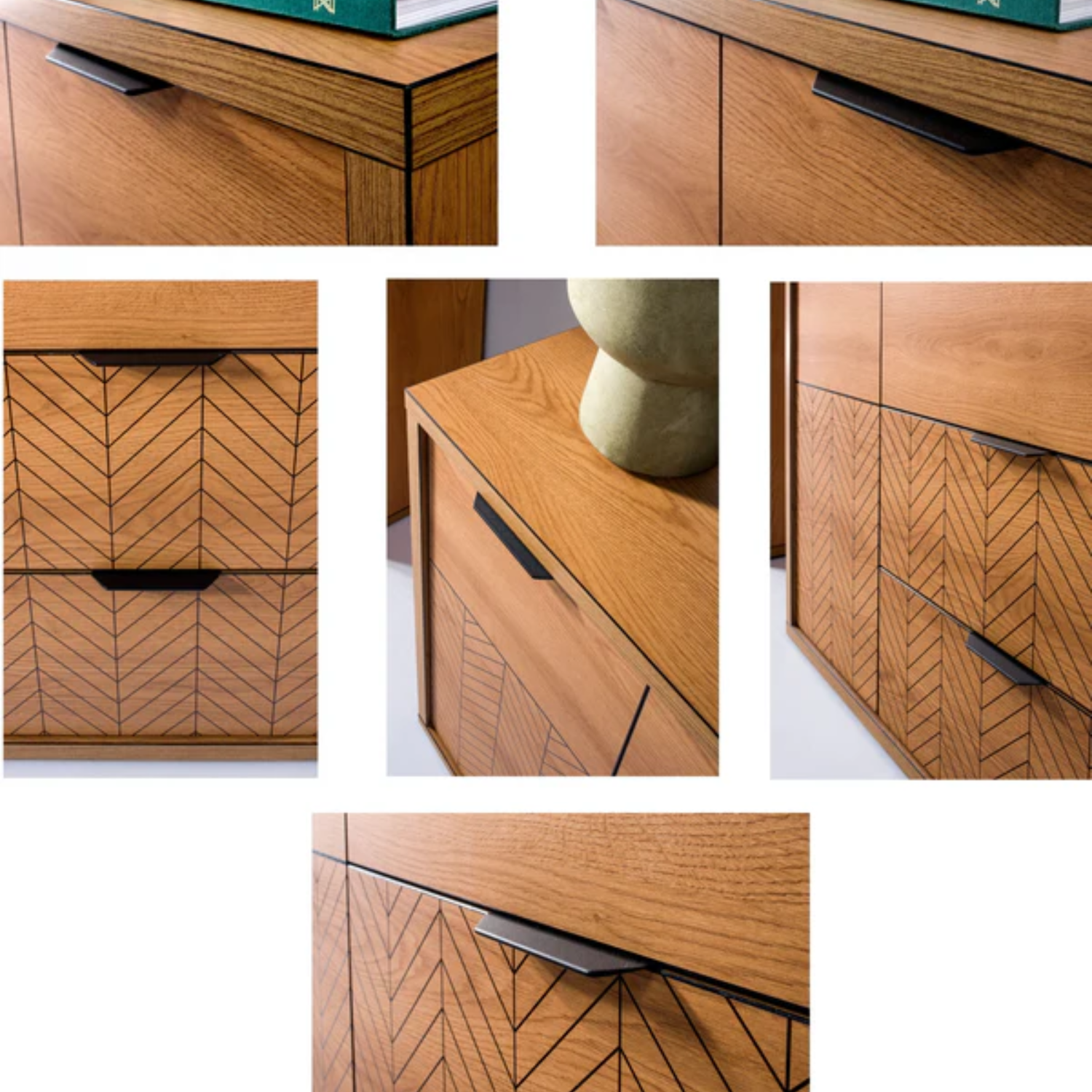 Meuble TV FONTI 117 cm – Petit meuble télé moderne avec tiroir et armoire