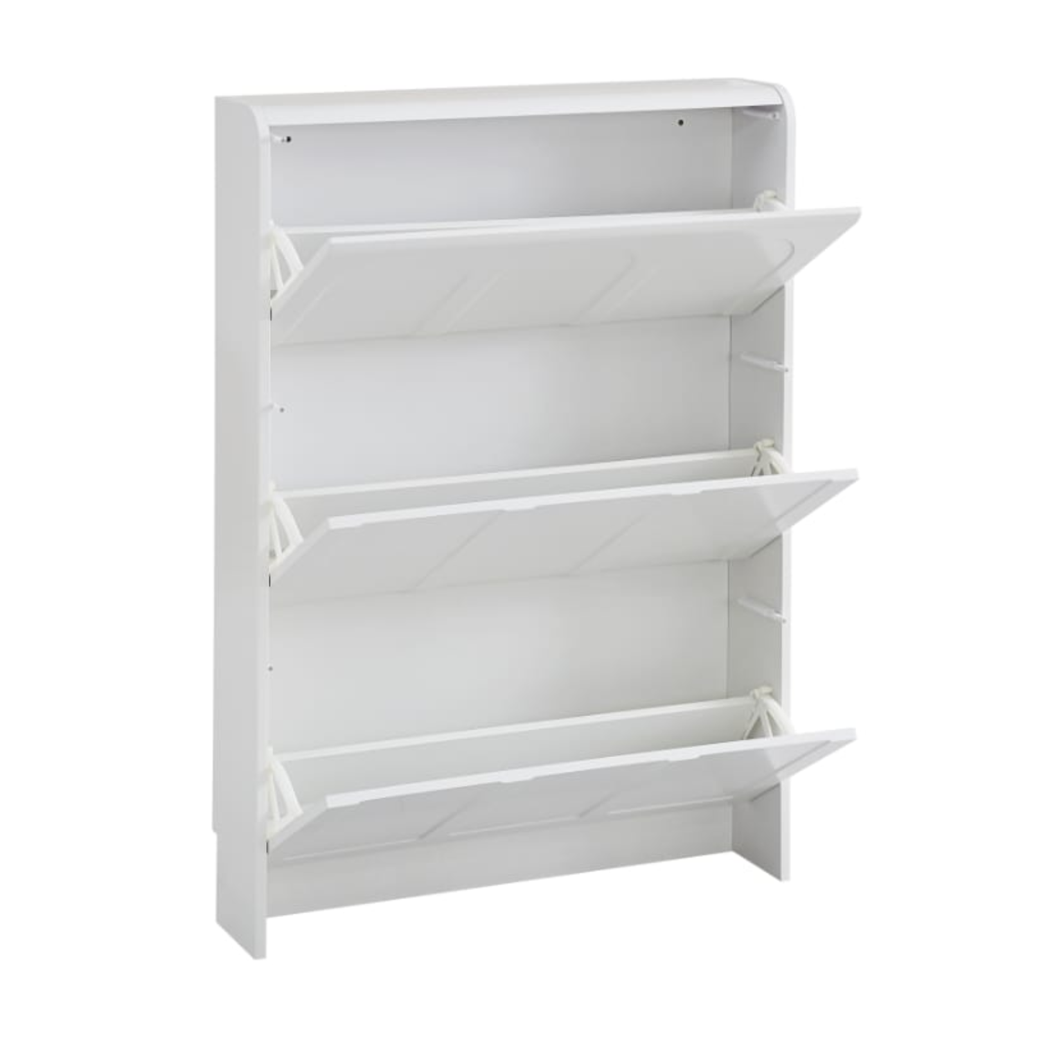 Meuble à chaussures – Blanc, design moderne et compact (112 x 80 x 17 cm)