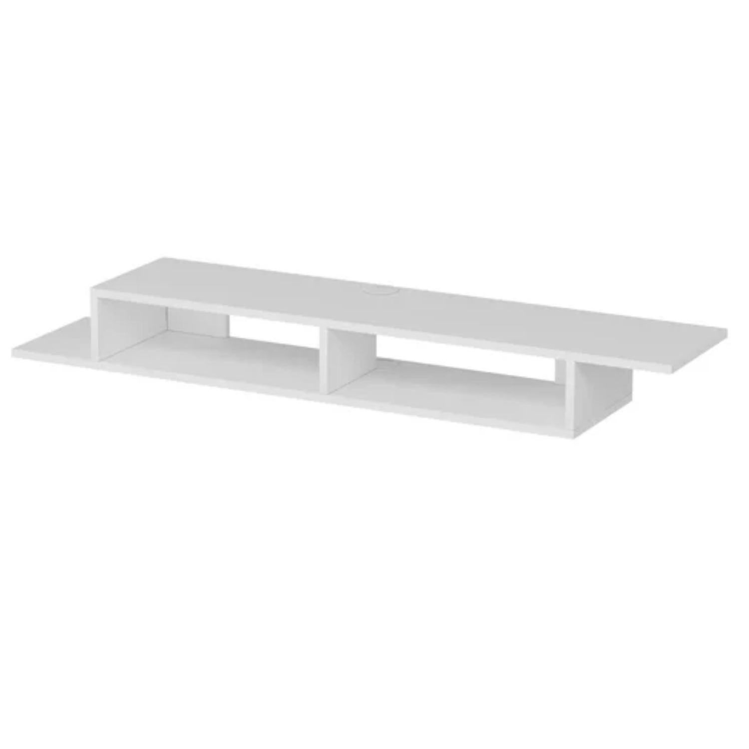 Meuble TV suspendu 130 cm – Blanc élégant à 2 compartiments