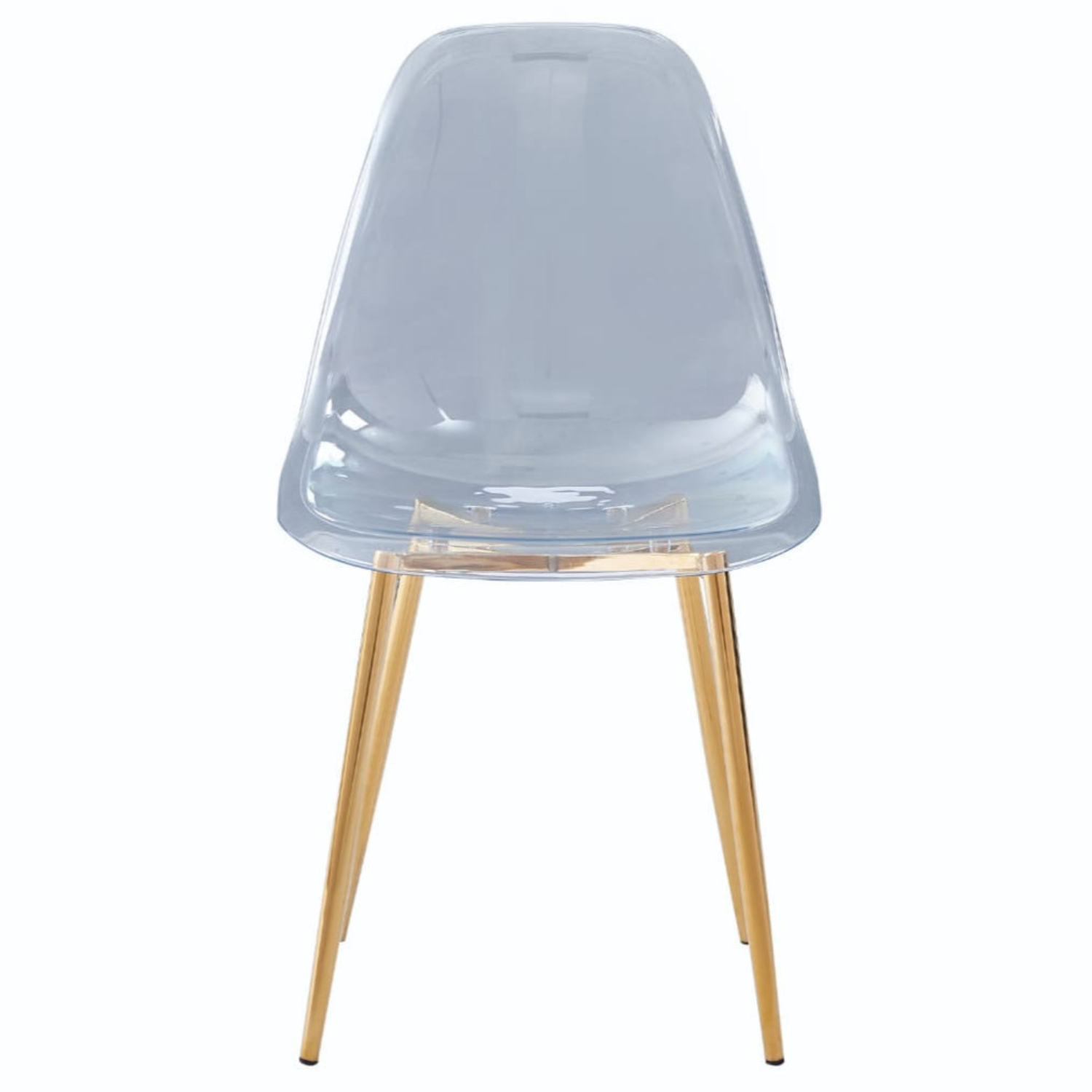 Chaise transparente – Style invisible avec piètement doré ou argenté