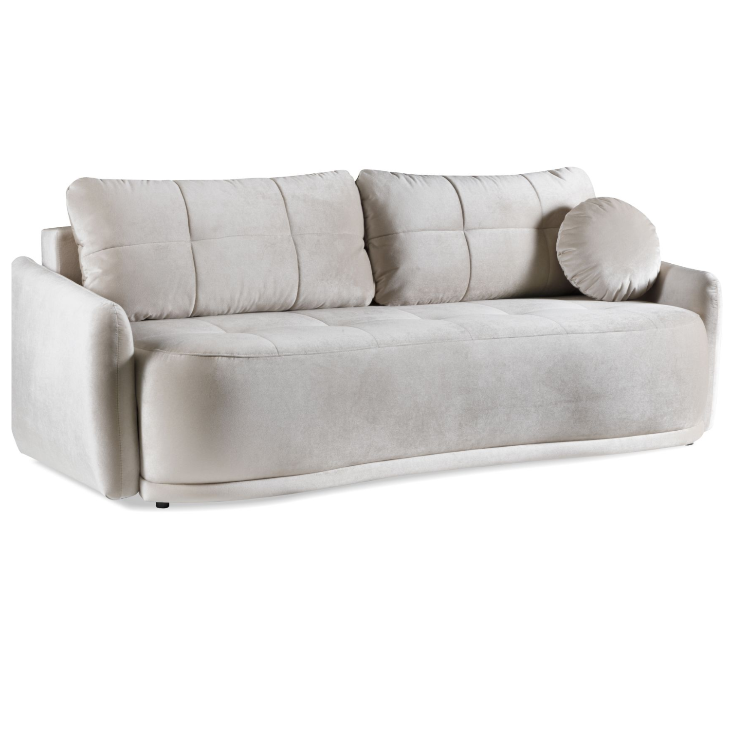 Canapé d’angle avec fonction couchage, coffre de rangement et revêtement tissu