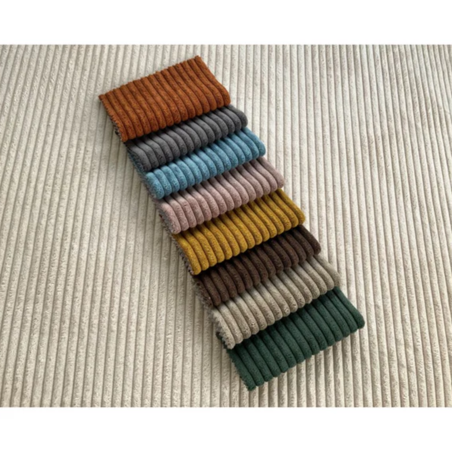 Canapé d'angle convertible et réversible 4 places en velours côtelé