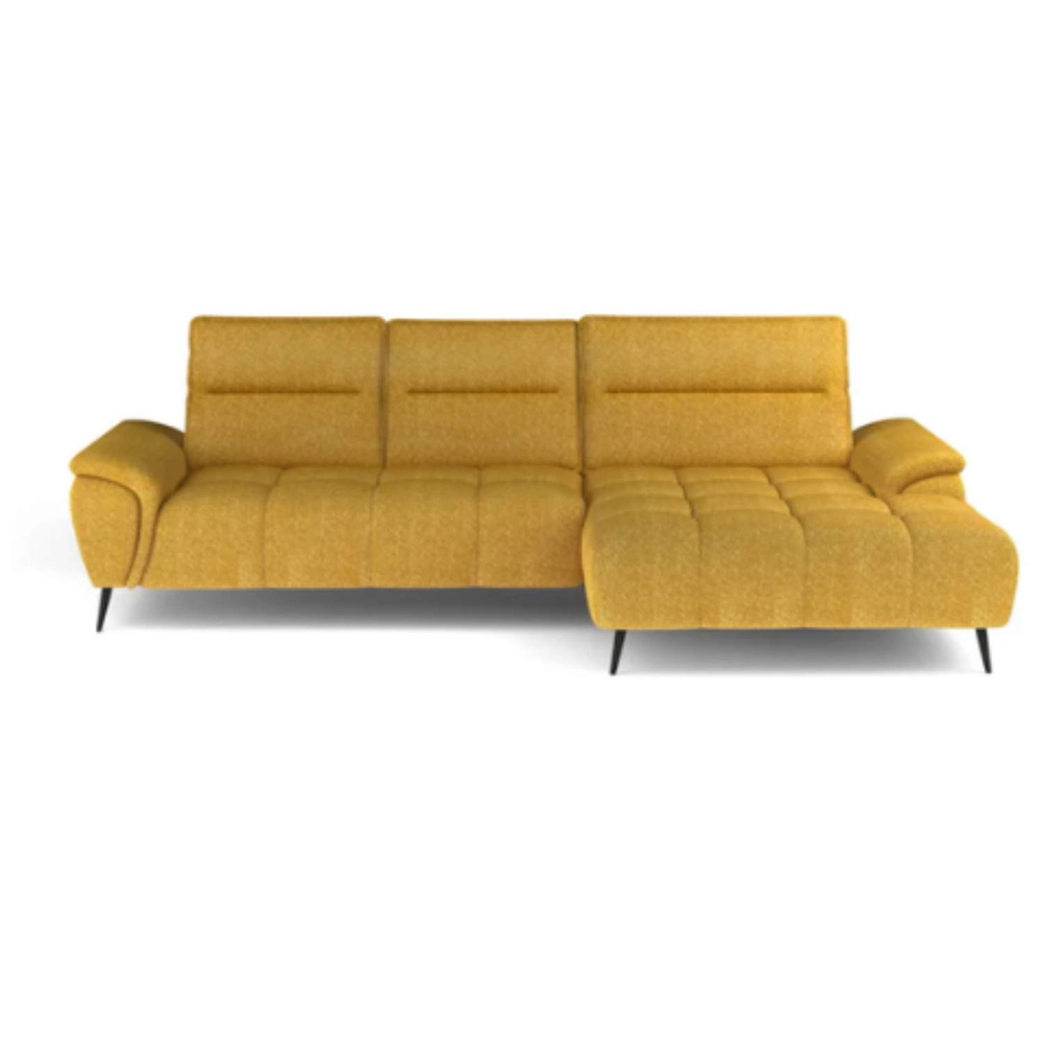 Canapé d’angle – Convertible avec rangement, têtières réglables & design moderne (S, L, XL)