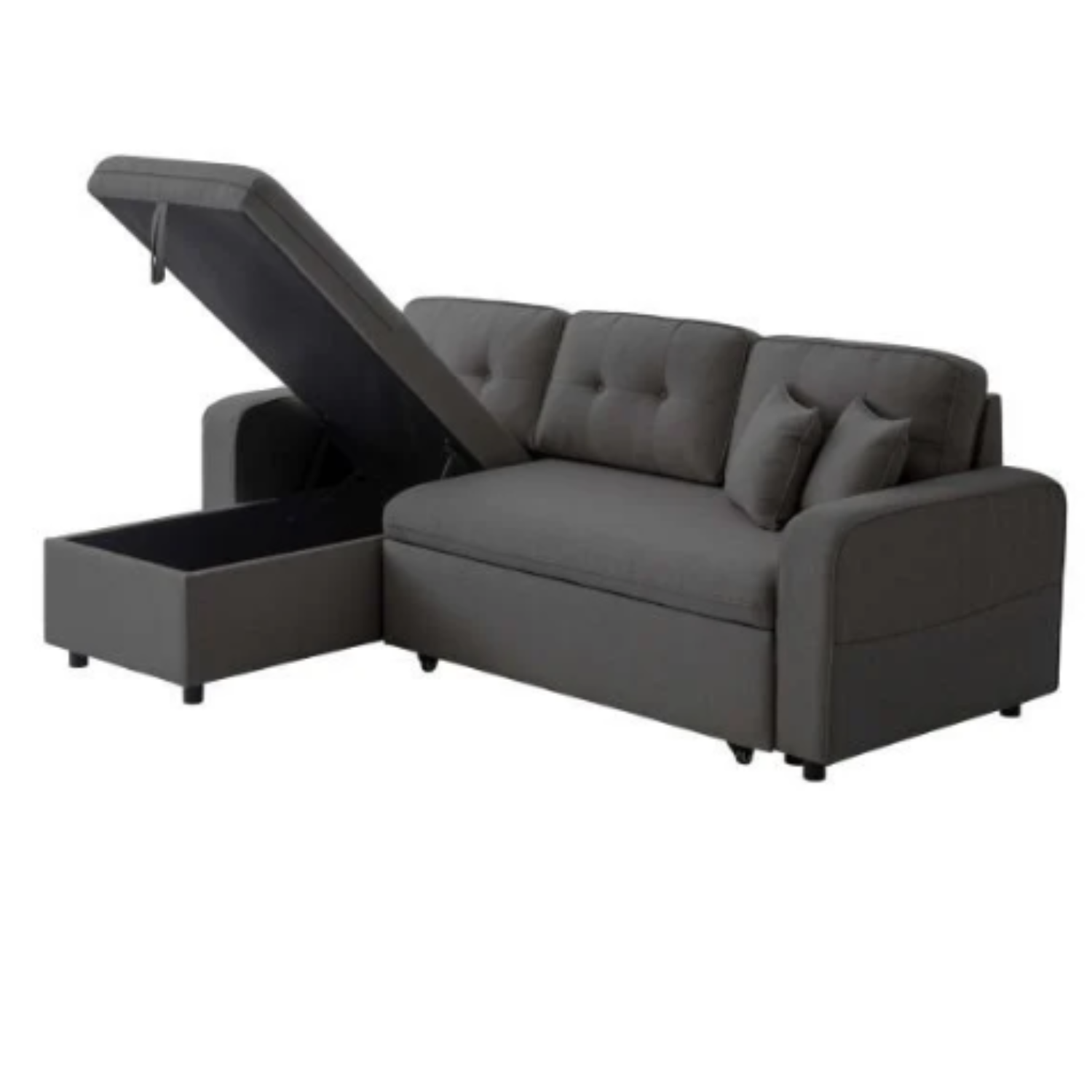 Canapé d'angle  convertible réversible en tissu