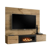 SWITCH PRK wall unit avec cheminée bioéthanol, chêne Wotan — vue 2