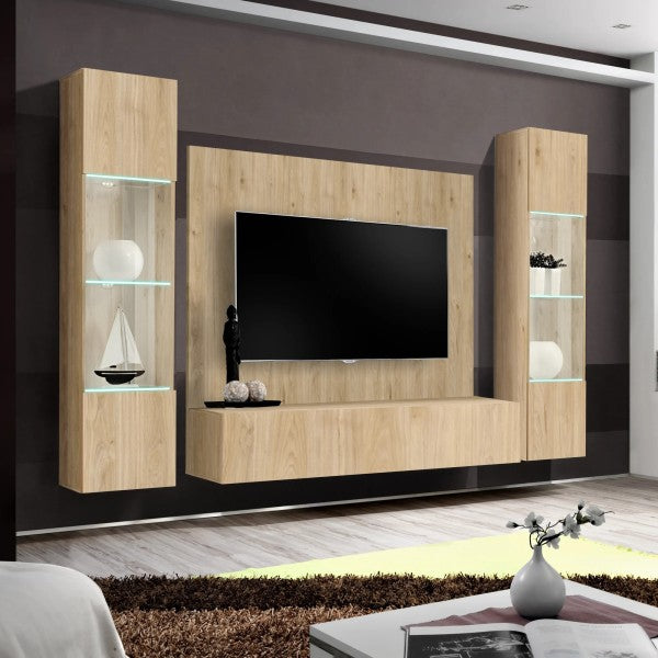 FLY A-P3 wall unit with a panel, hickory Jackson