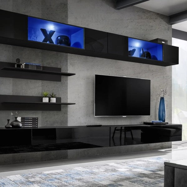 FLY I3 wall unit, noir brillant