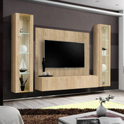 FLY A-P2 wall unit with a panel, hickory Jackson