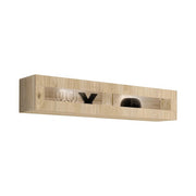 FLY 51 horizontal display cabinet with lighting, hickory Jackson