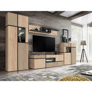 CROSS low display cabinet 90 cm avec éclairage LED, hickory Jackson — vue 2