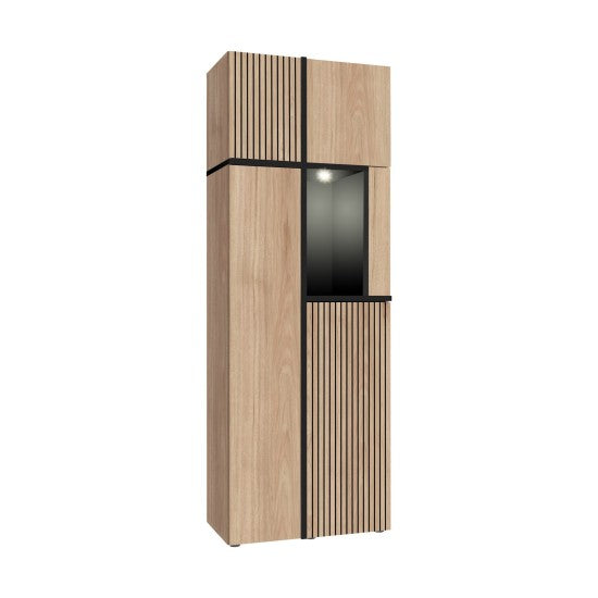 Composition TV CROSS 310 cm avec éclairage LED, hickory Jackson — vue 2