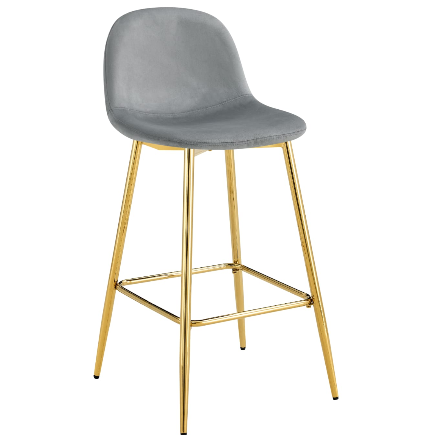 Tabouret de bar élégant en velours et métal doré – Chic, Confort et Style Scandinave